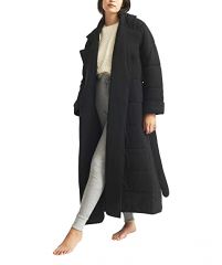 Sonya Quilted Robe - Black