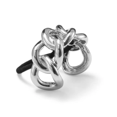 Elena Chain Pony Cuff Rhodium