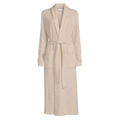 Long Cashmere Robe Toffee Heather